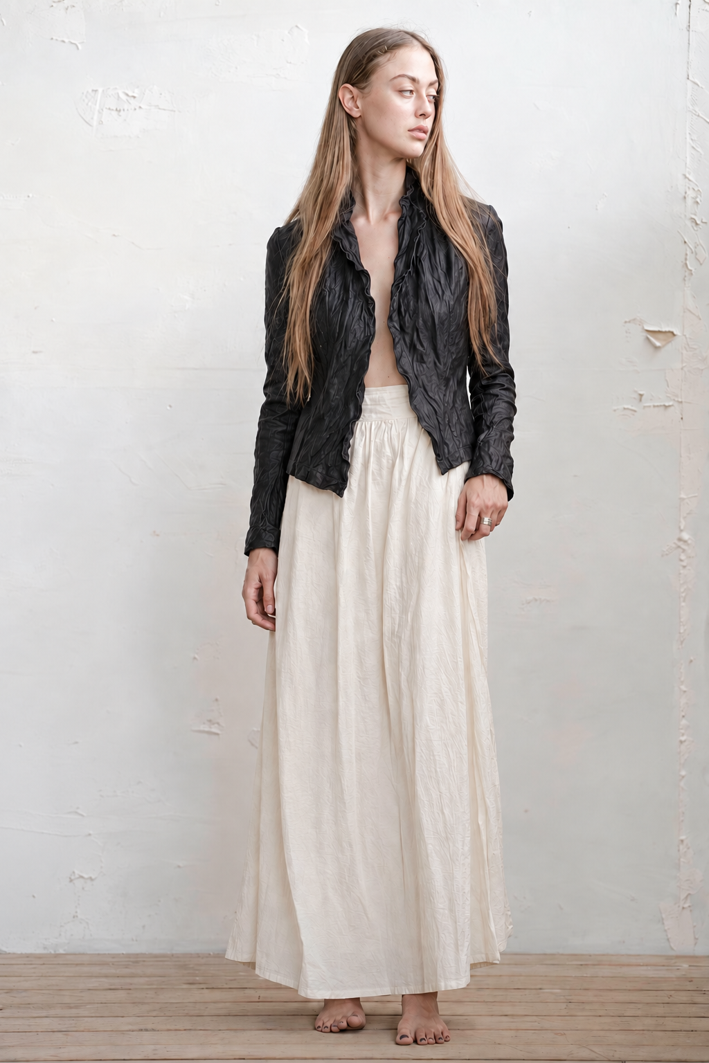 Wrinkled Leather Jacket