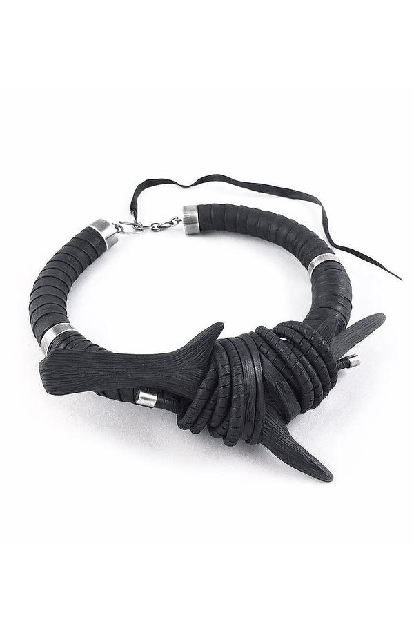 Leather & Polymer Necklace