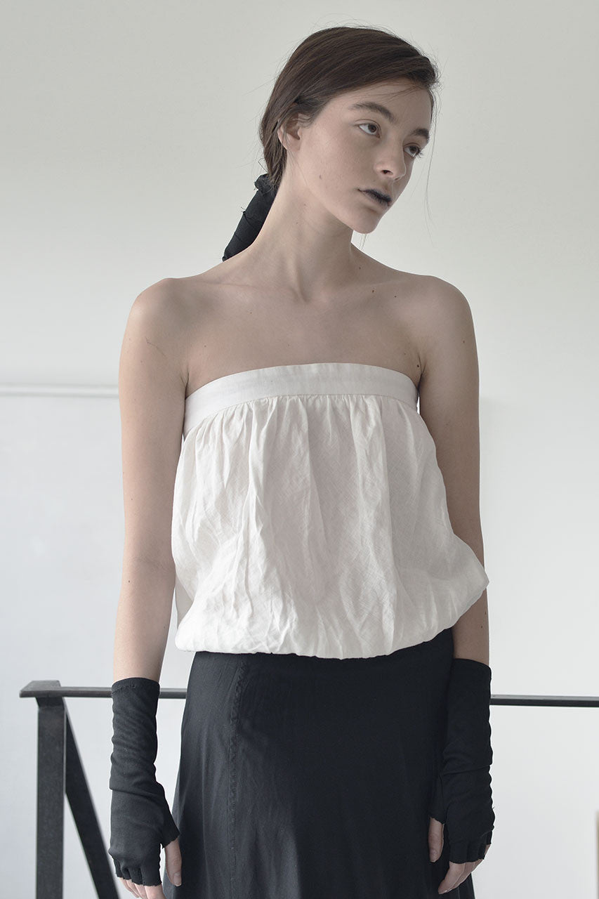 White on sale strapless shirt