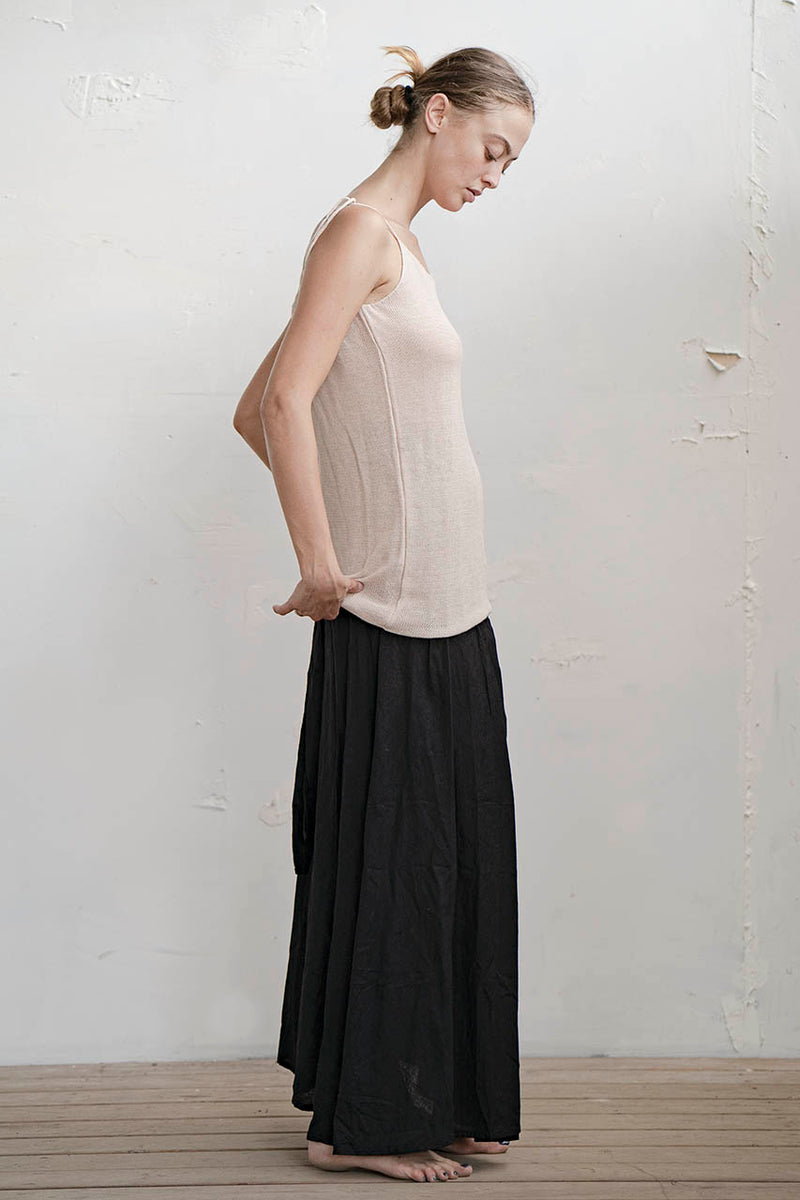 KNITTED KNOTS TANK - NUDE / STONE / BLACK