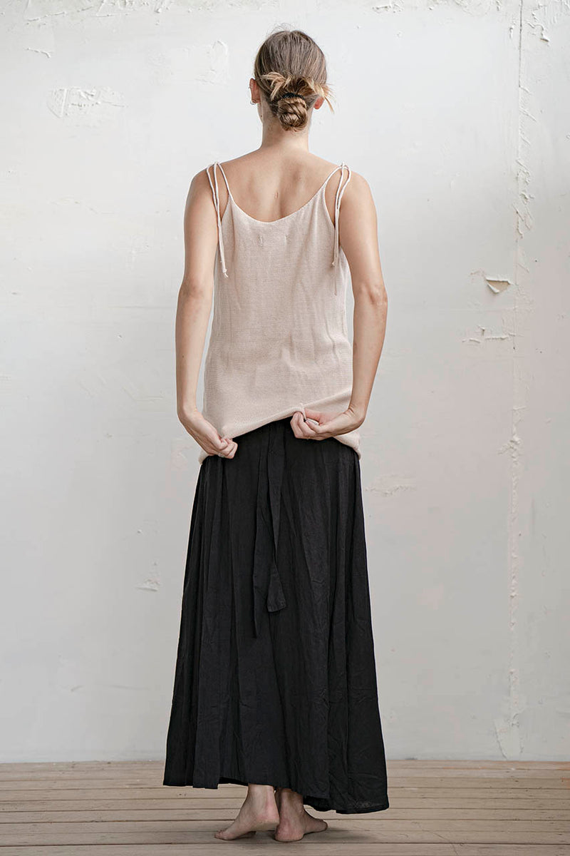 KNITTED KNOTS TANK - NUDE / STONE / BLACK