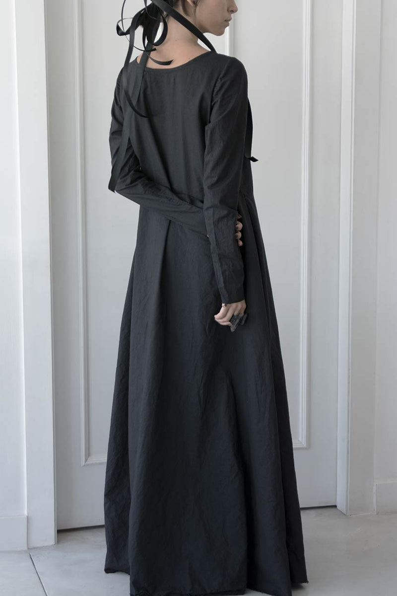 שרון ברונשר | שמלת קפלים מקסי שחורה שרוול ארוך | שמלות מקסי | קולקציית חורף 2016 של שמלות ובגדי ערב קז'ואל | חנות בוטיק בגדי מעצבים אונליין לנשים-3
