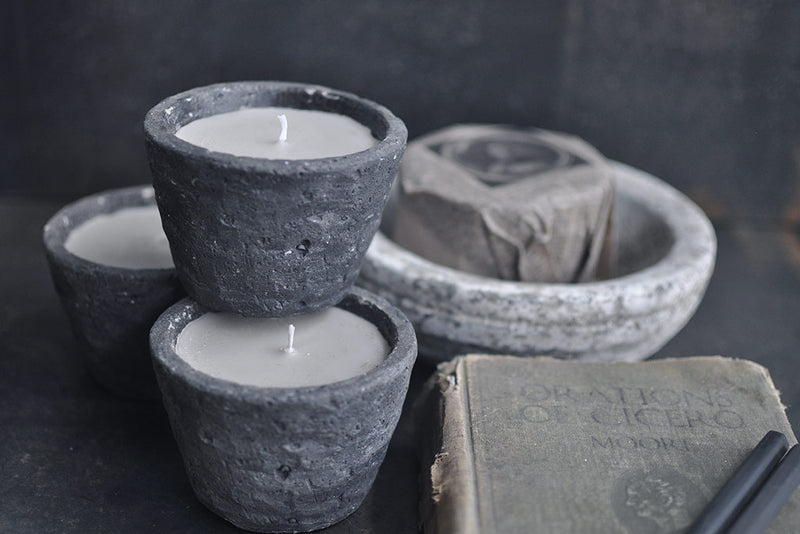 concrete scented candle