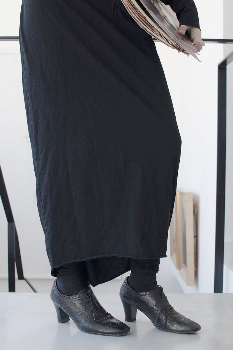 שרון ברונשר | שמלה מקסי שחורה שרוול ארוך מכותנה | שמלות לעבודה | שמלות ארוכות | בייסיק לנשים | קולקציית חורף 2016 של שמלות ובגדי ערב קז'ואל | חנות בוטיק בגדי מעצבים אונליין לנשים-6