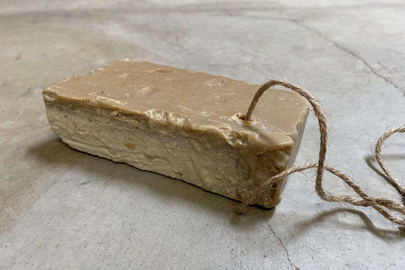 natural soap on a rope