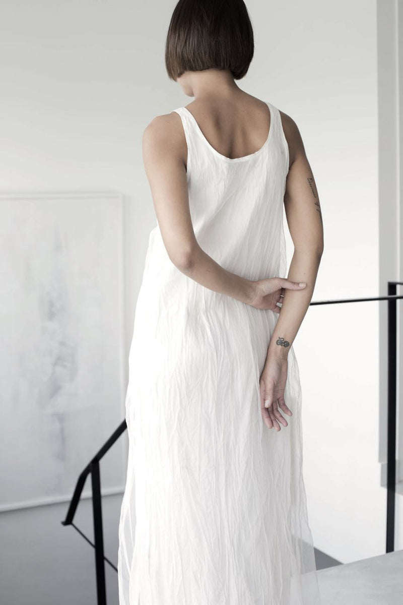 שרון ברונשר | שמלת מקסי שיפון לבנה | בוטיק בגדים אונליין לנשים - 2