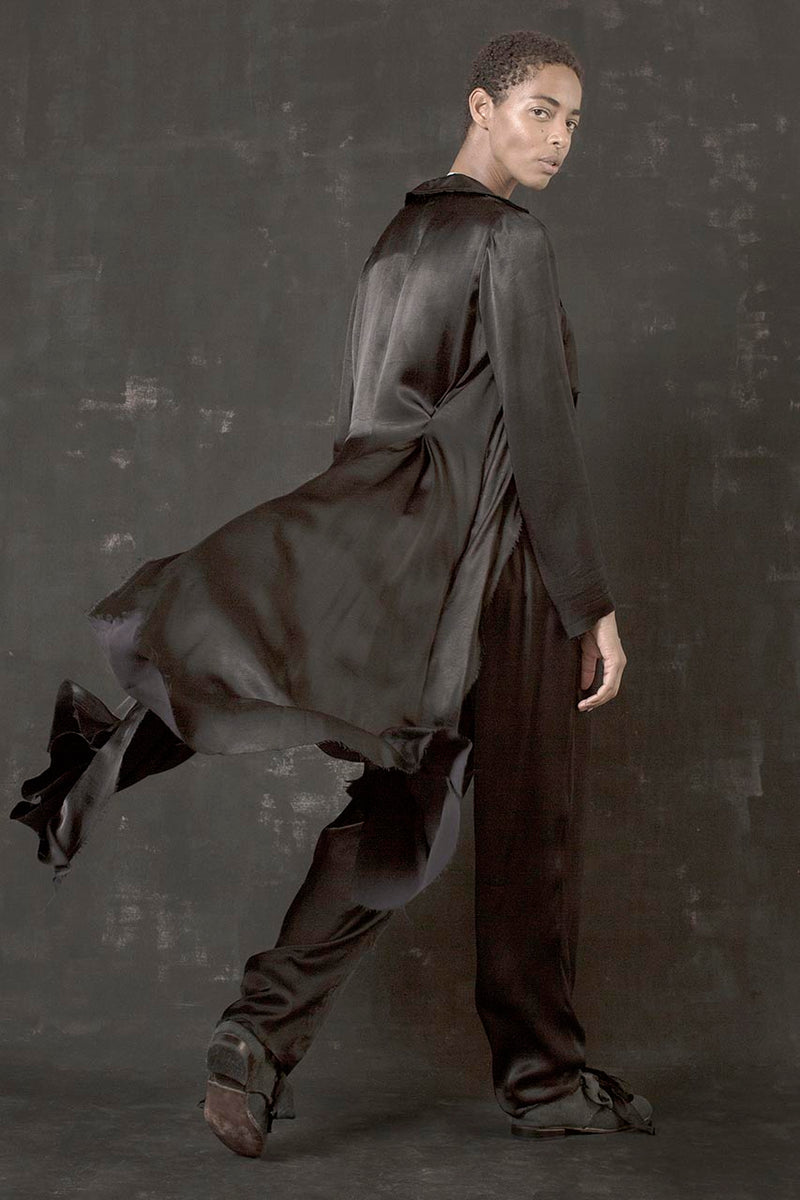 Lightweight Tuxedo Coat - Black